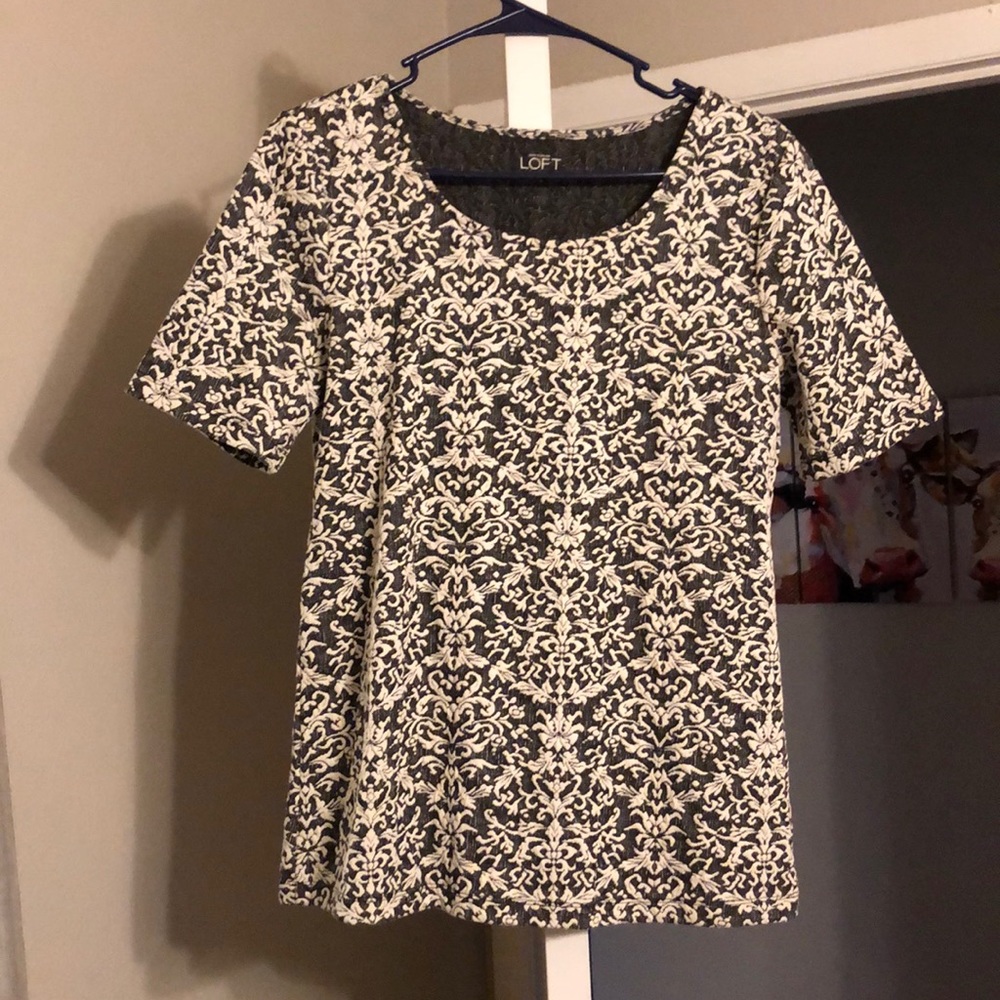 Black and white blouse